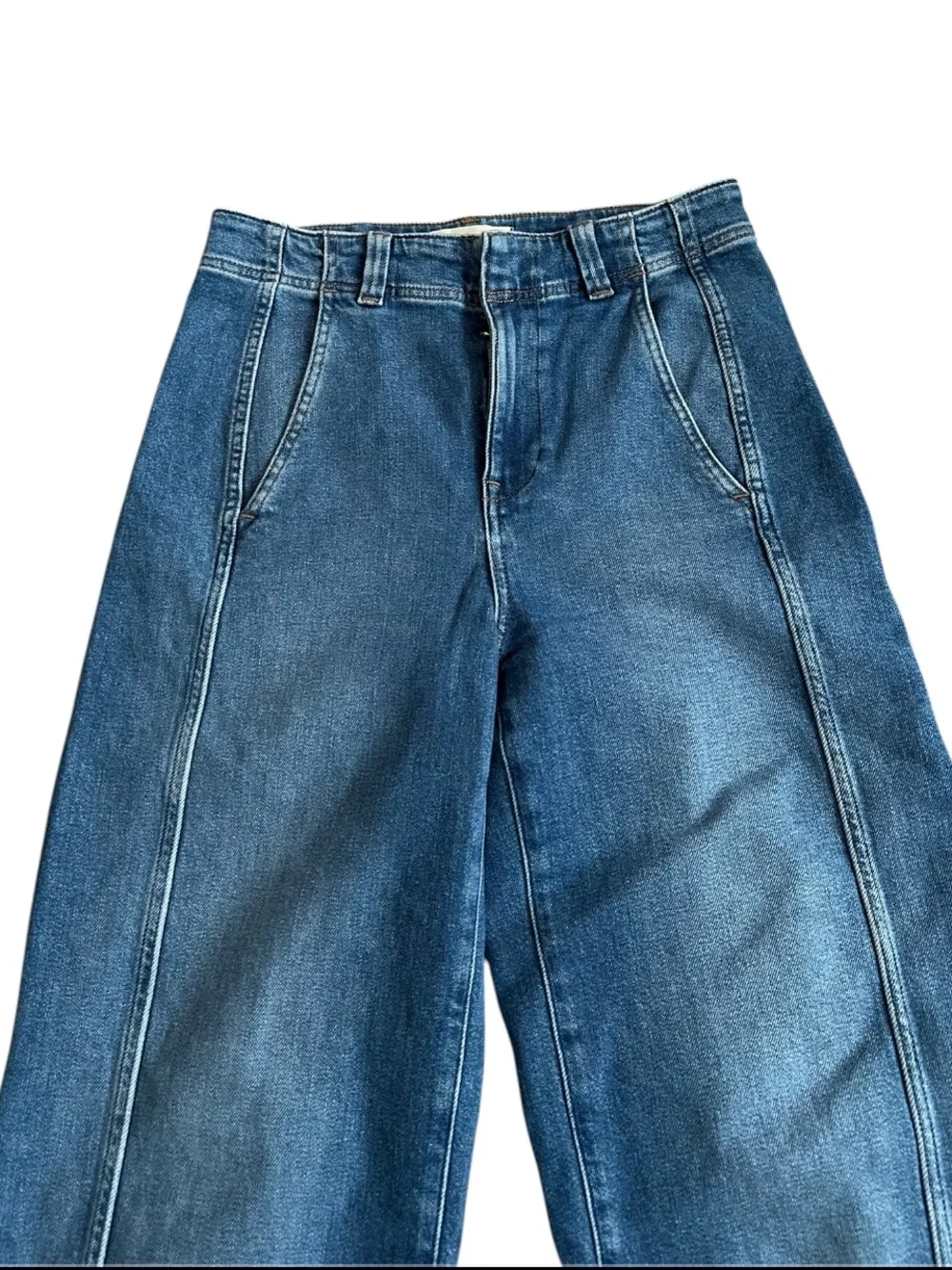 Madewell High Waist Tapered Denim 26 Vintage Wash Side Panel Jeans NWT - Picture 4 of 13